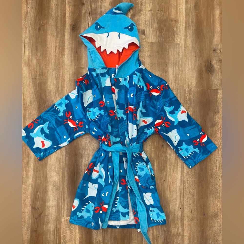 Shark & Crab Kids Bathrobe